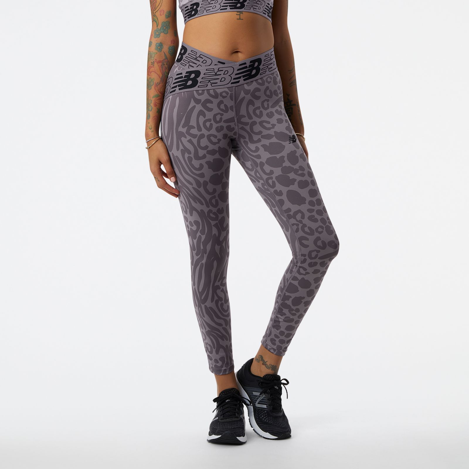 Nike One Women's Mid-Rise Animal Printed Glitter Leopard Leggings