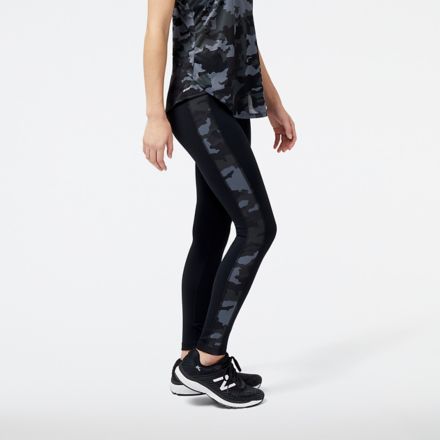New Balance Womens Compression Tight Legging Athletic Workout Wear Black &  White - Sports Diamond