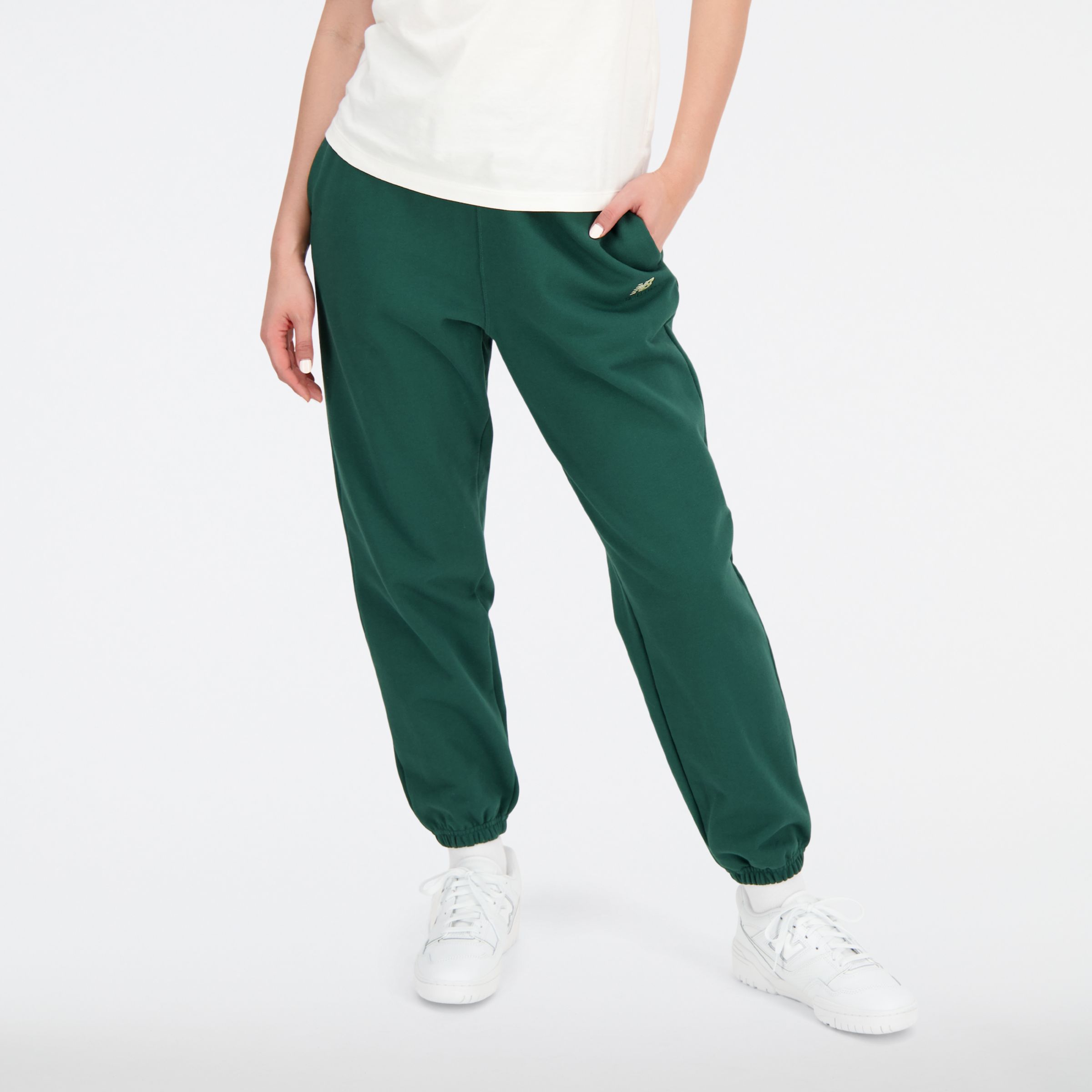 

New Balance Women's Sport Essentials Premium Fleece Pant Green - Green
