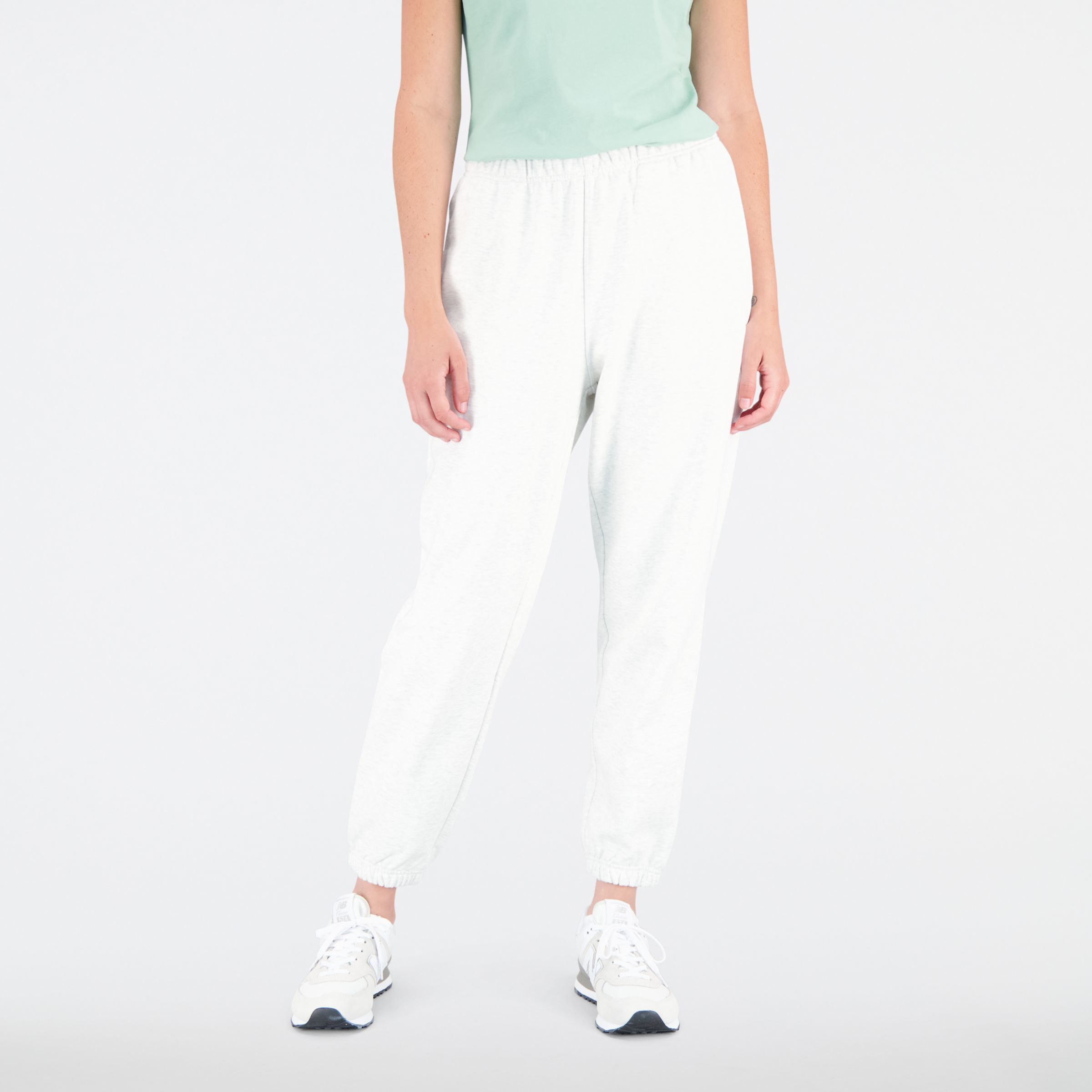 

New Balance Women's Sport Essentials Premium Fleece Pant White - White