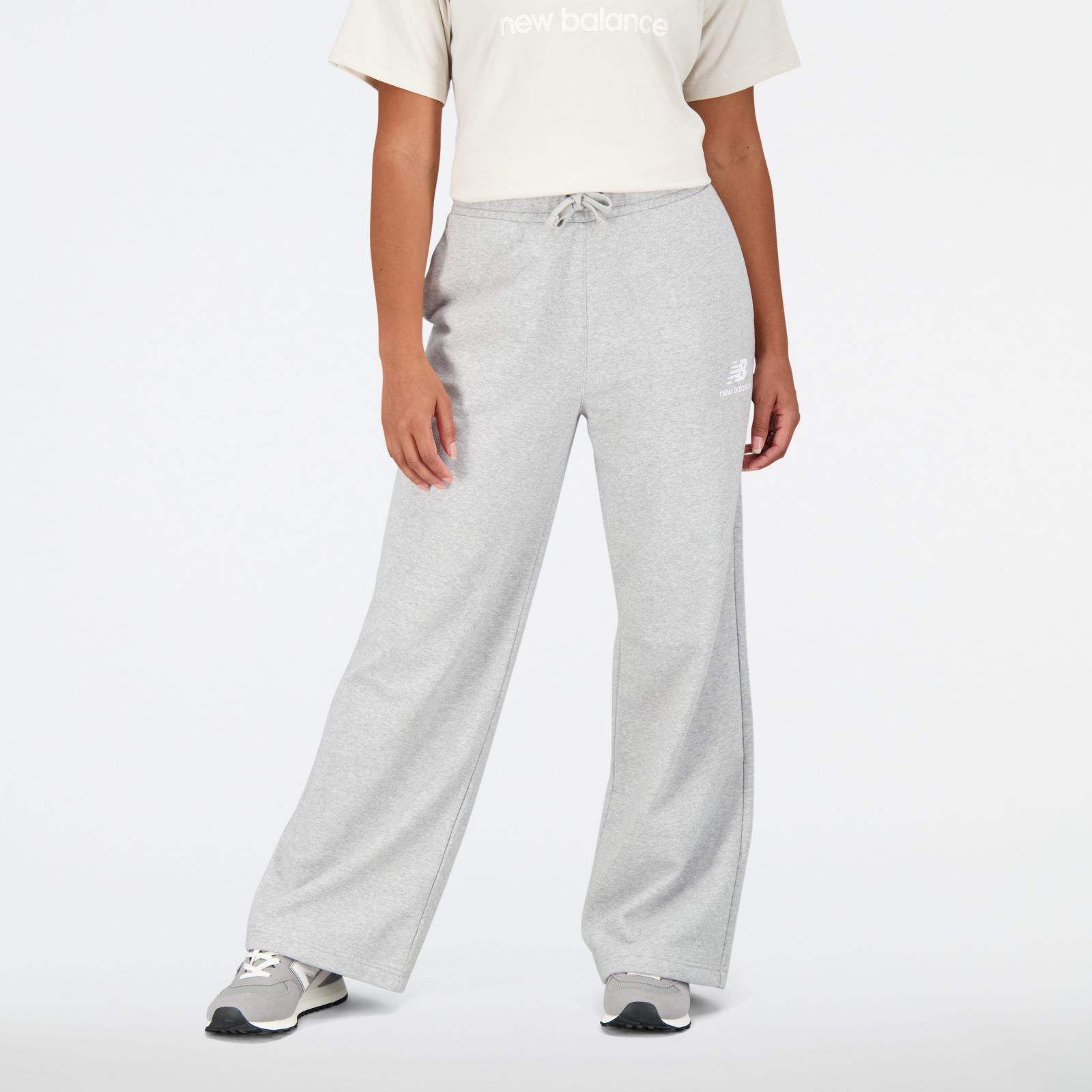 New Balance Stacked - Pant Essentials Damen Logo Legged Wide NB