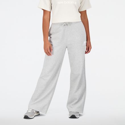 Women's Essentials Stacked Logo French Terry Wide Legged Sweatpant - New  Balance