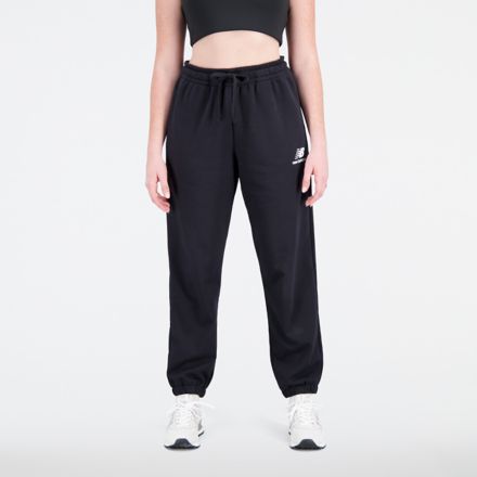 New Balance Women's NB Essentials French Terry Sweatpant, Black , Large at   Women's Clothing store