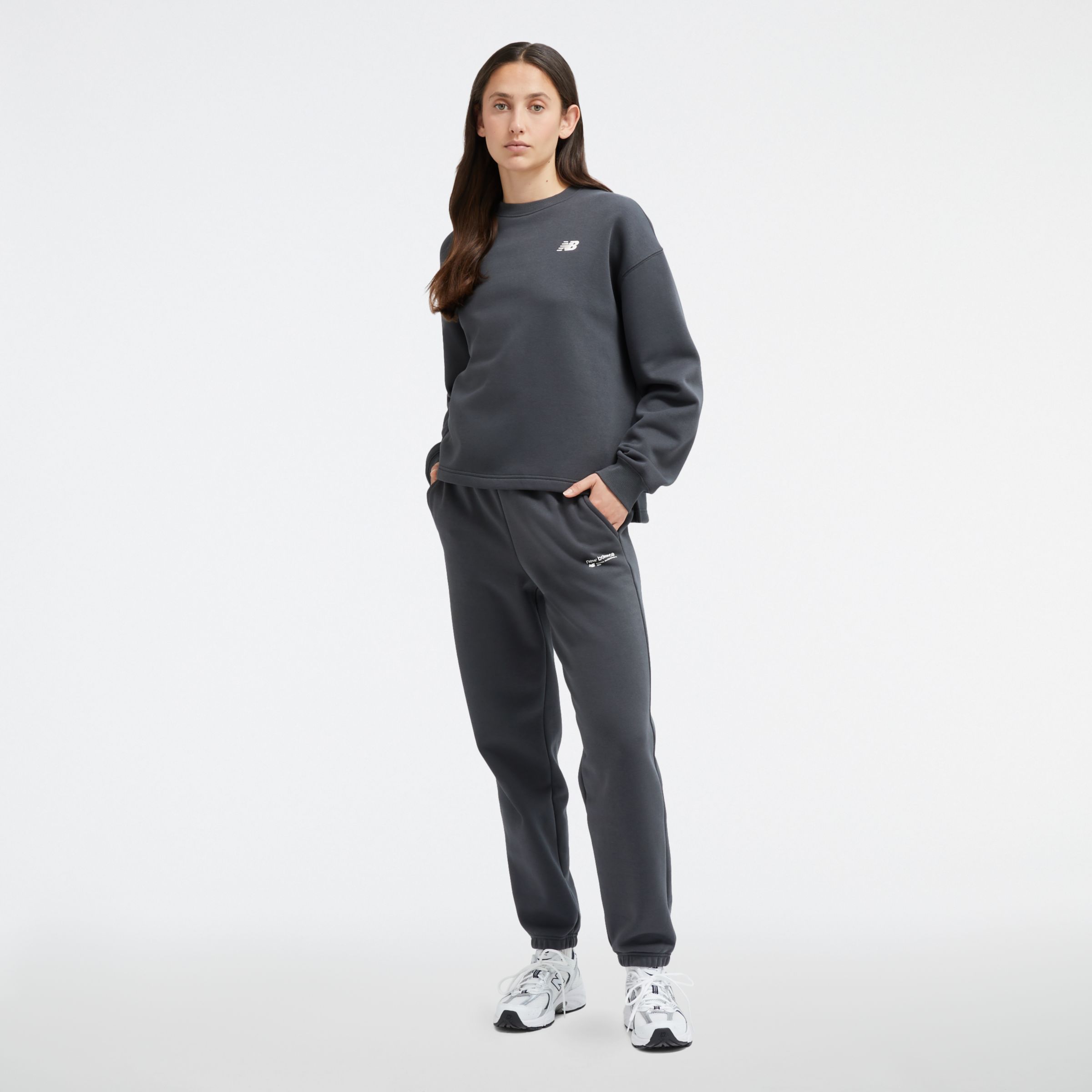 Damen Linear Heritage Brushed Back Fleece Sweatpant - New Balance