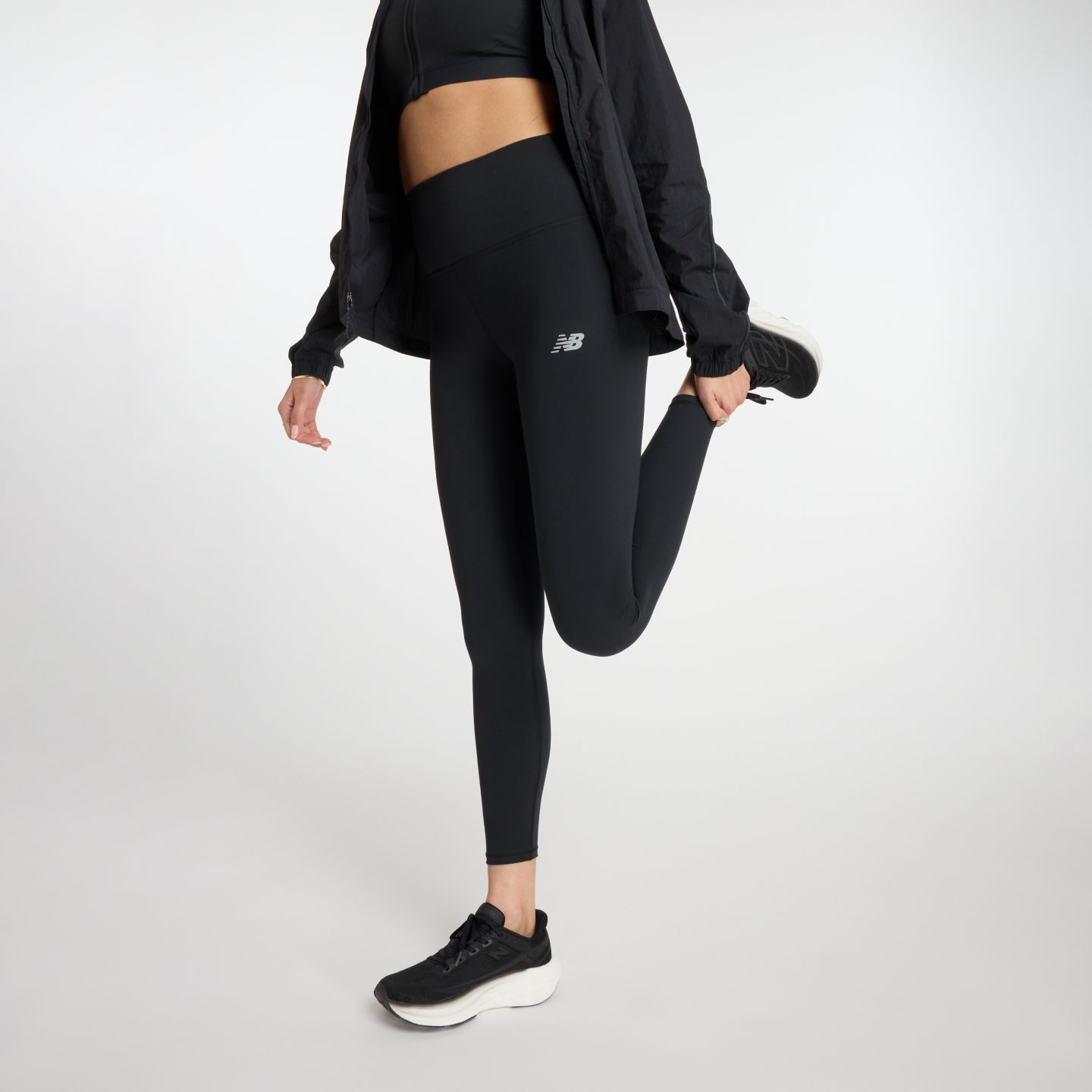 Женские леггинсы New Balance NB Harmony High Rise Legging 25", цвет: Чёрный — фото 8