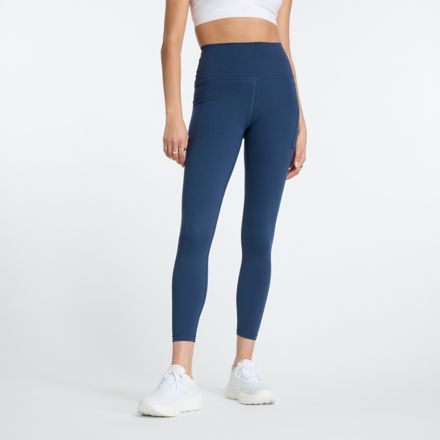 High Rise Jersey Leggings - Navy/Ivory