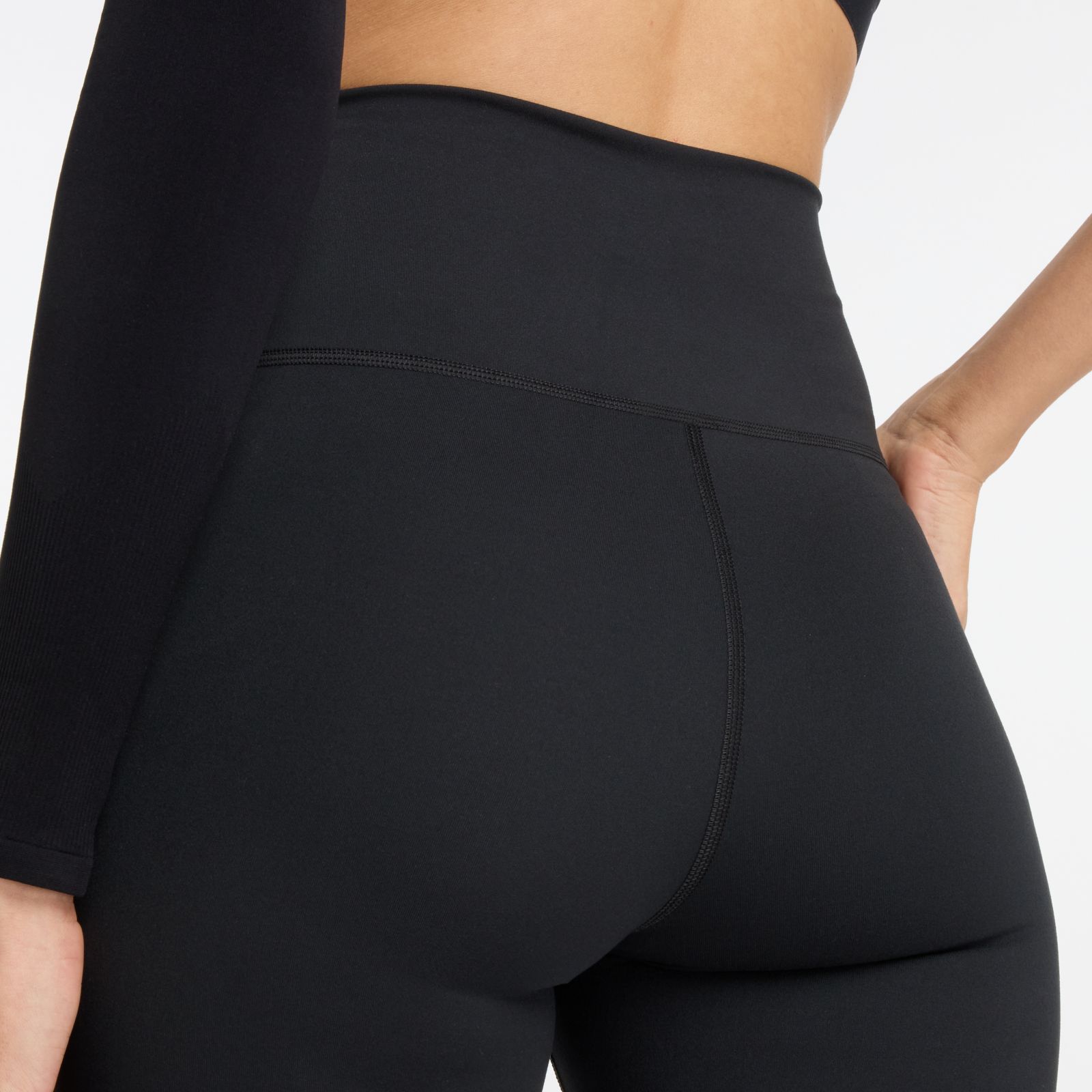 Buy New Balance women high rise brand logo leggings black Online