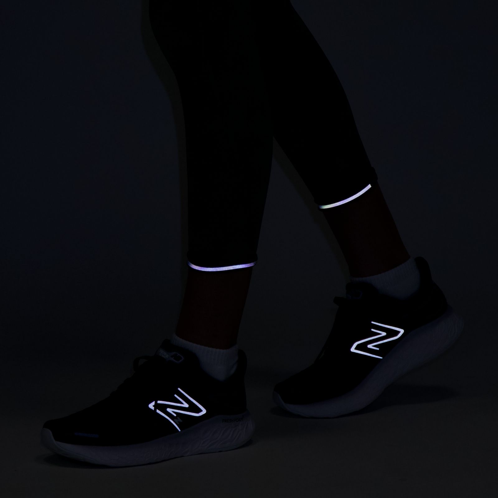 New Balance Running graphic logo high rise leggings in black