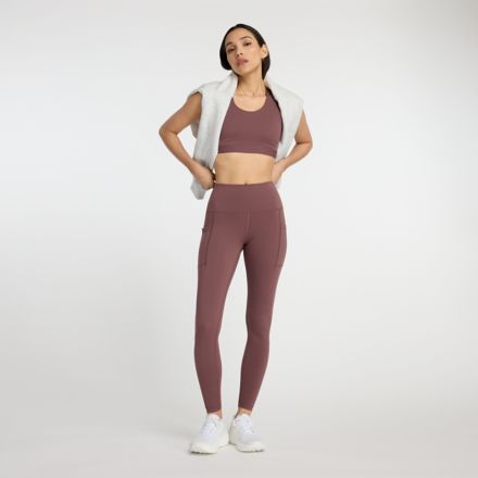 Legging New Balance Accelerate Feminino 1115877 - Cinza/Roxo