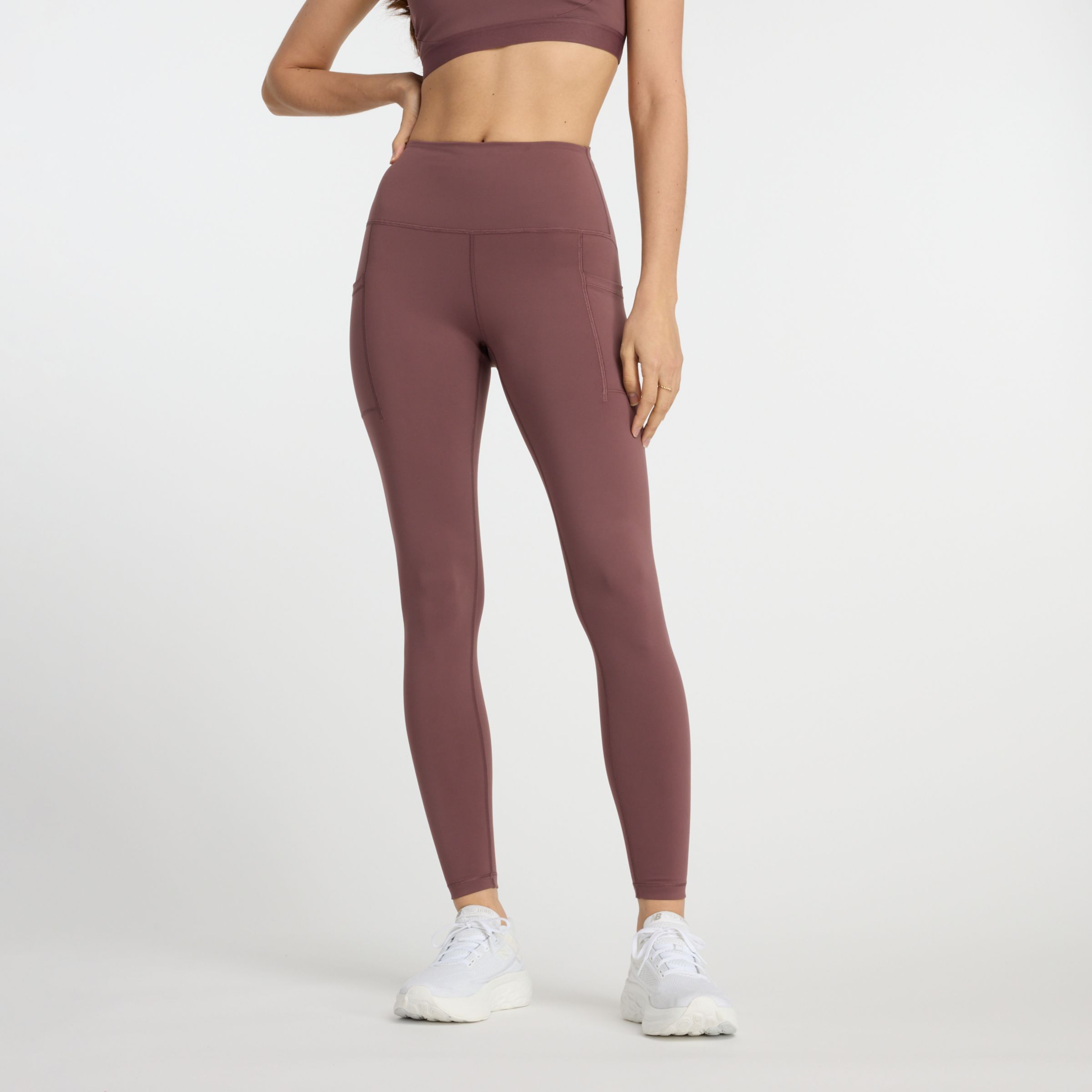 뉴발란스 New Balance NB Sleek Pocket High Rise Legging 27,LICORICE