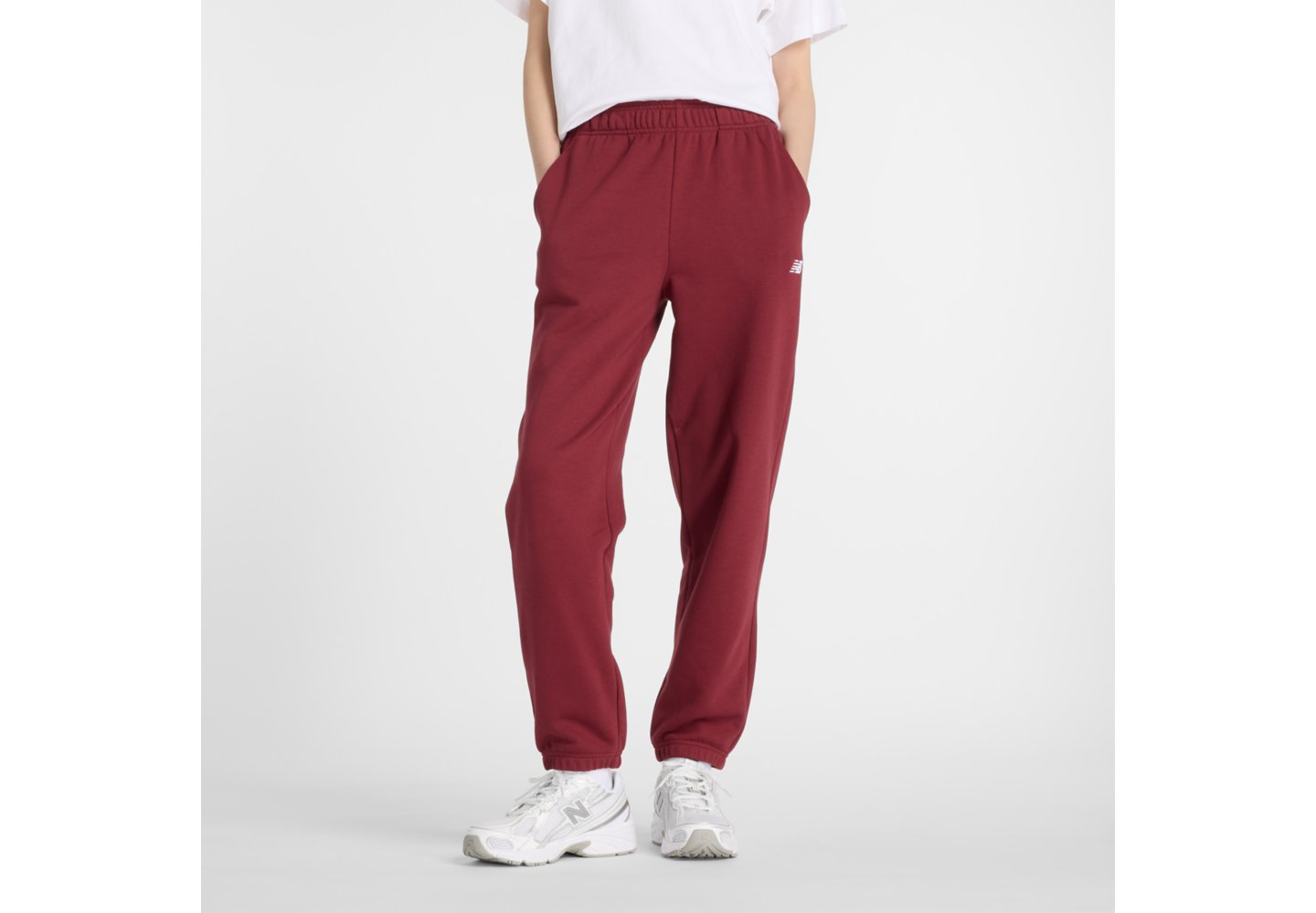 New Balance Sport Essentials French Terry Jogger in Monarch Burgundy — photo 1 of 1