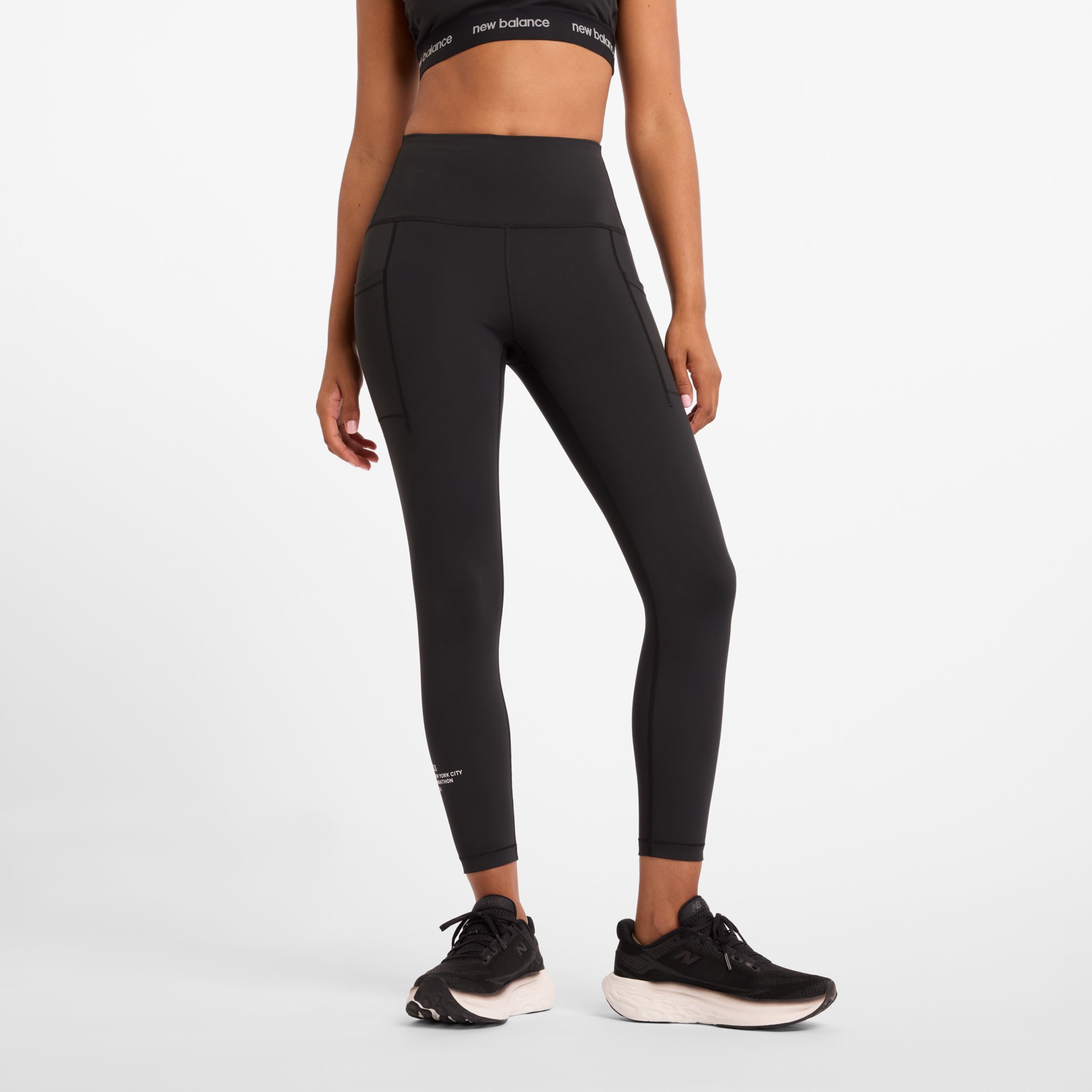 

New Balance Women's NYC Marathon NB Sleek High Rise Legging 23" Black - Black