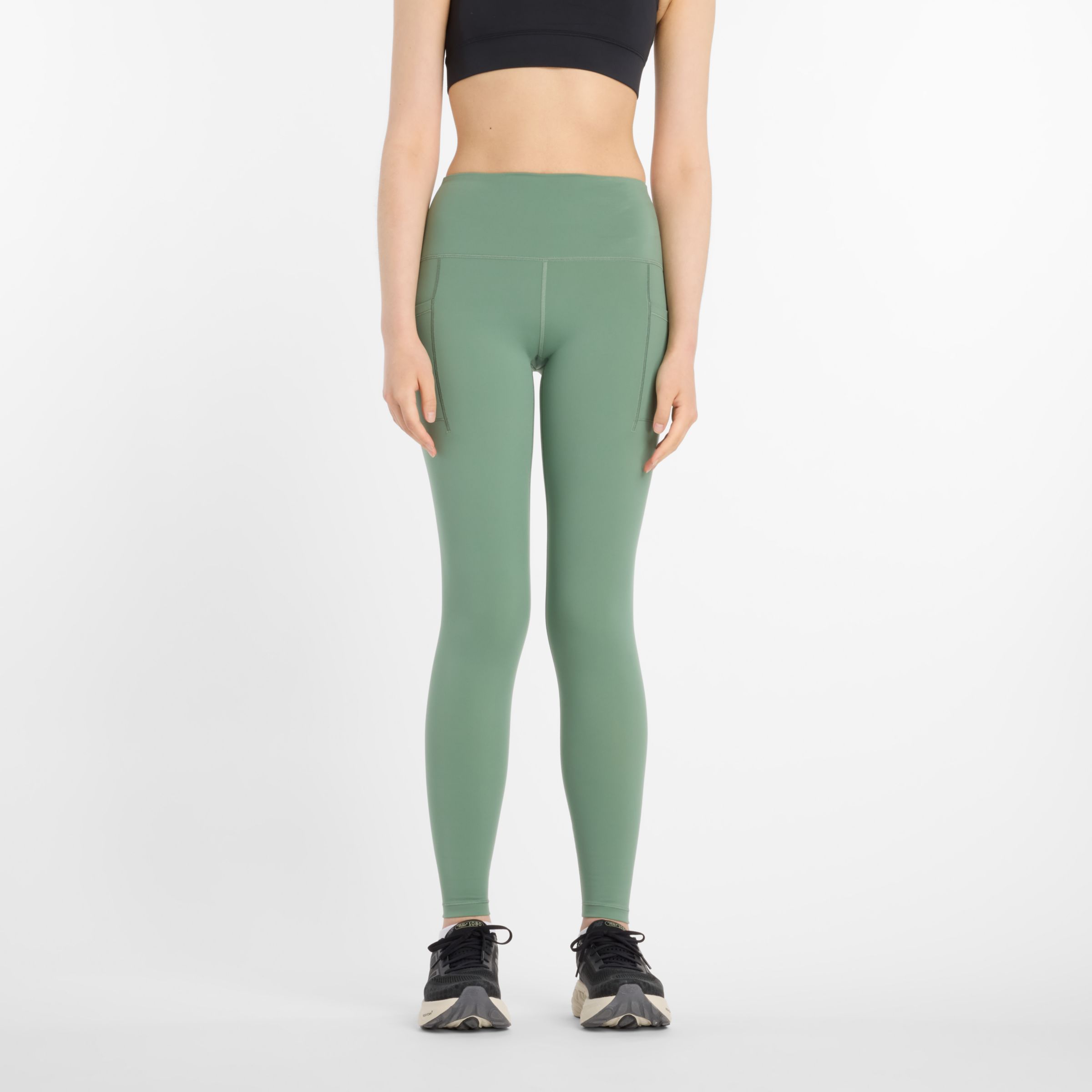 

New Balance Women's NB Sleek Pocket High Rise Legging 27" Green - Green