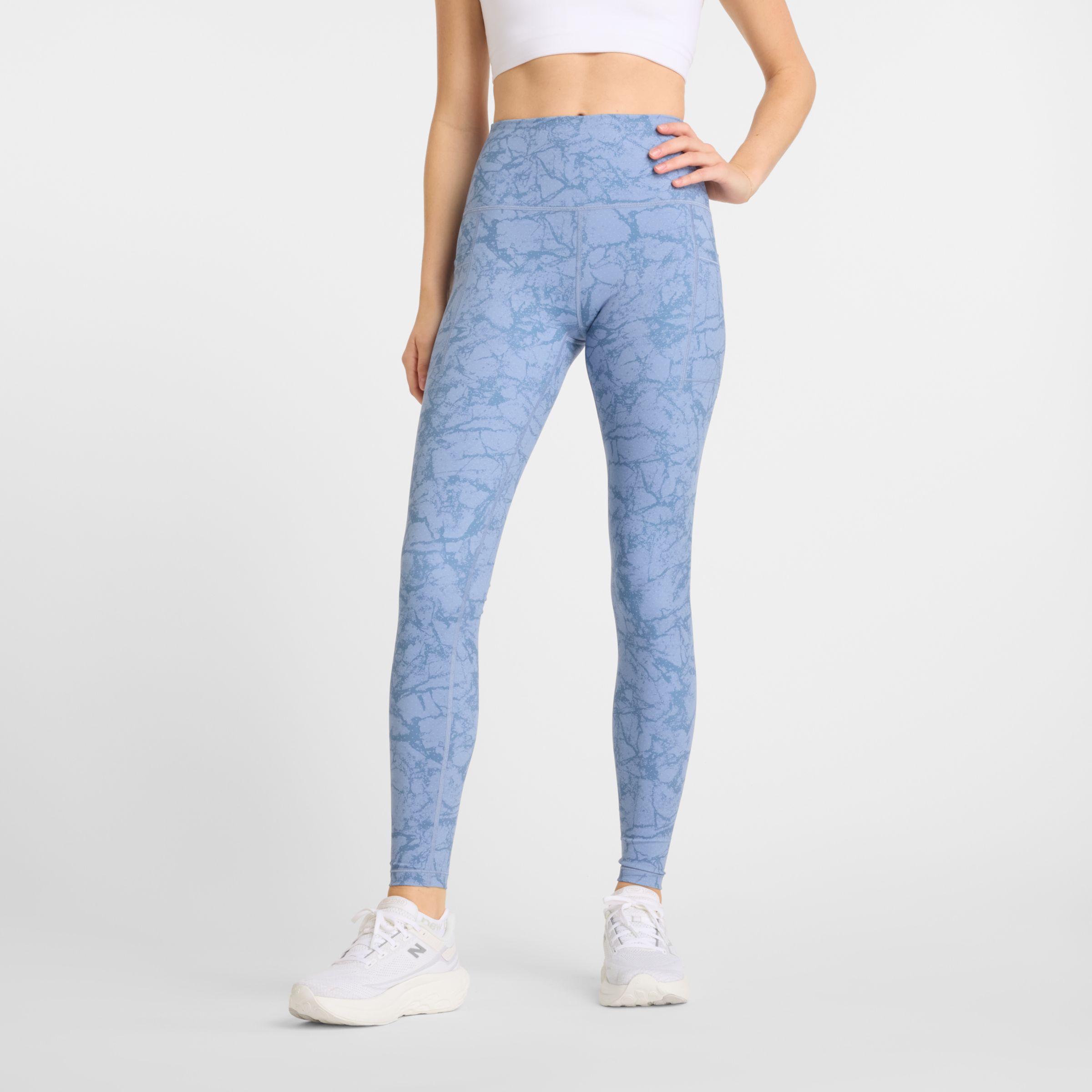 NEW BALANCE WOMEN'S NB SLEEK PRINTED POCKET HIGH RISE LEGGING 27" 