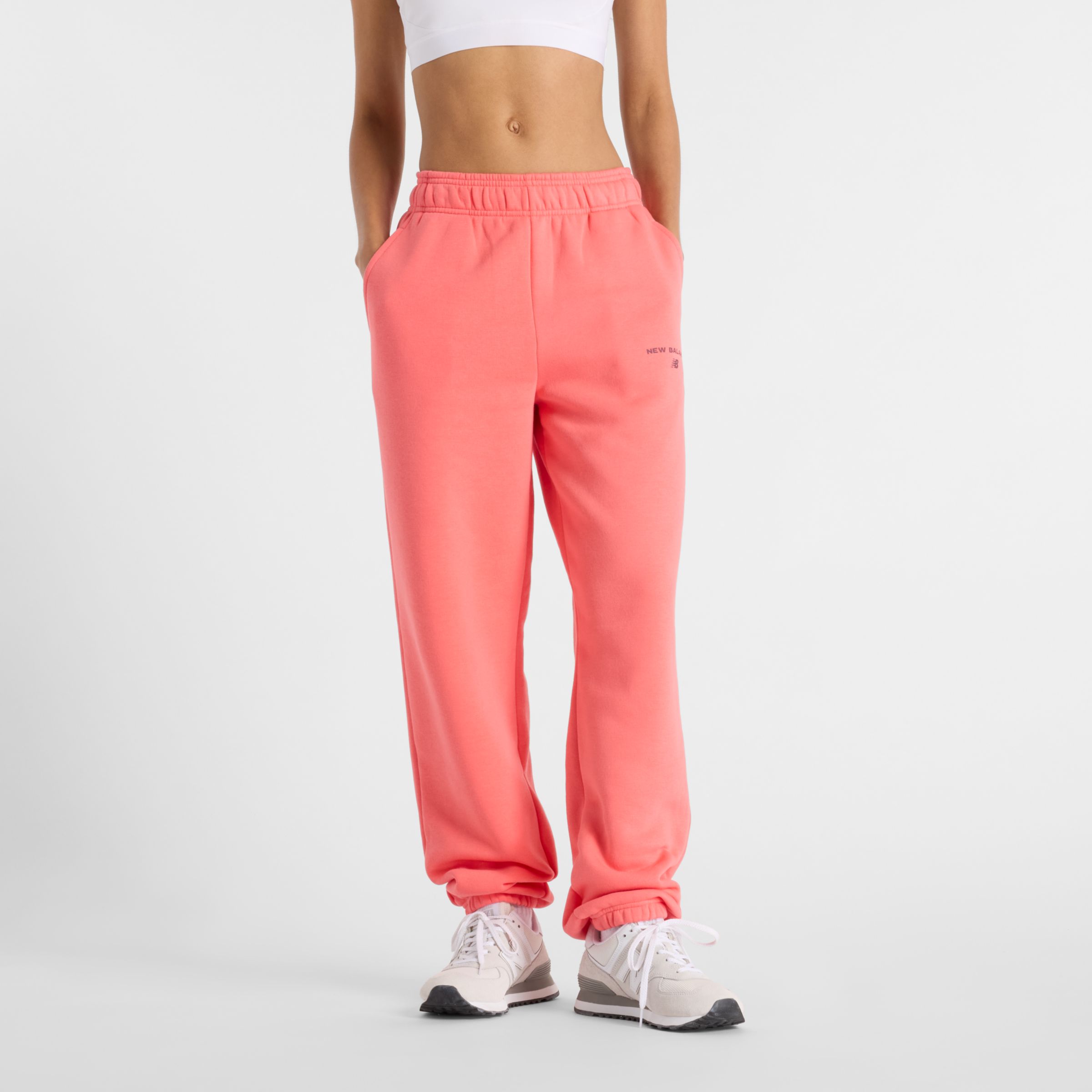 New Balance Donna Reimagined Fleece Jogger, Poly Fleece, Taglia S