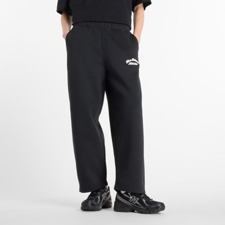 Linear Heritage Fleece Barrel Leg Pant, BLACK, WP53500BK