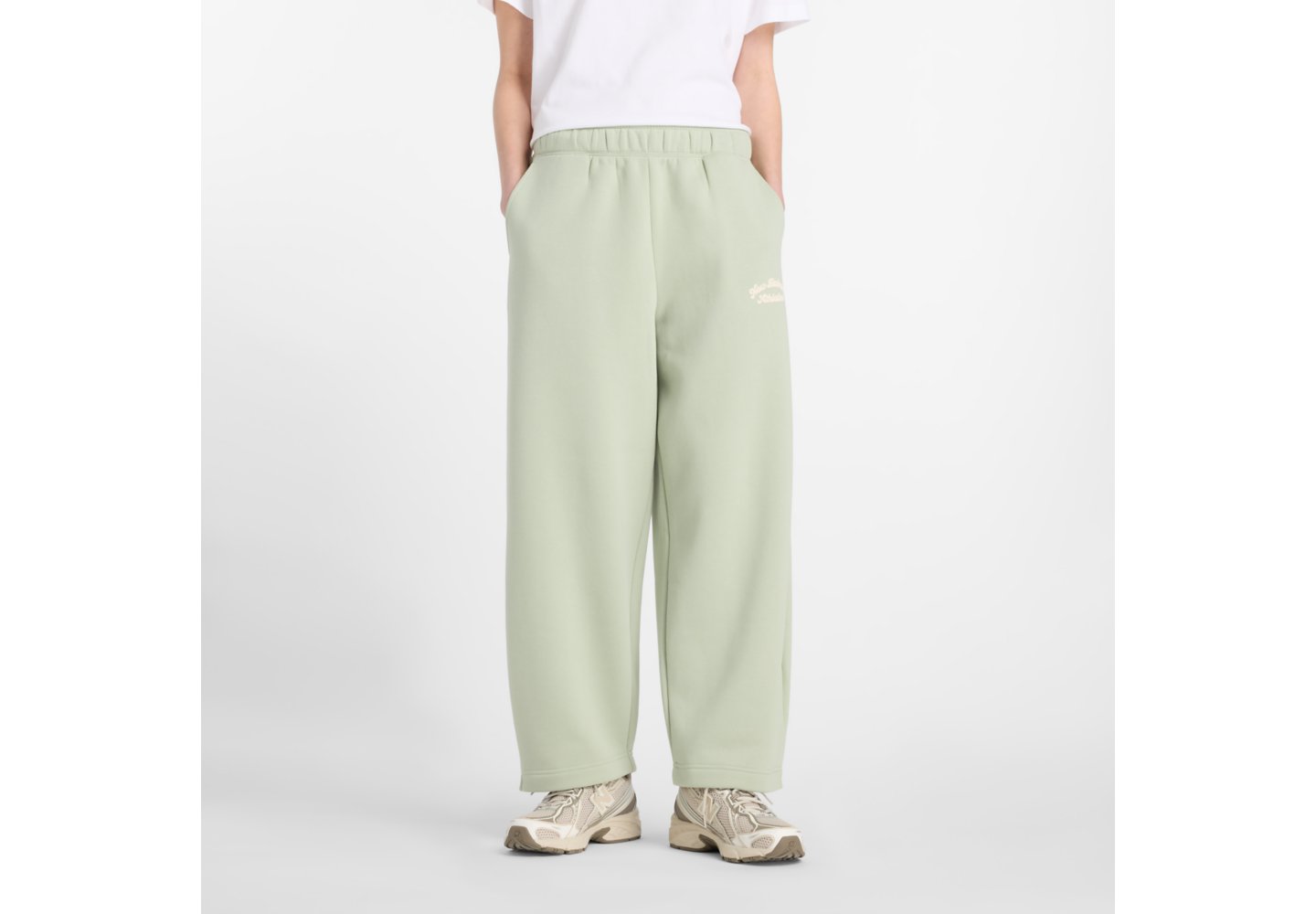 New Balance Linear Heritage Fleece Barrel Leg Pant in Permafrost — photo 1 of 1