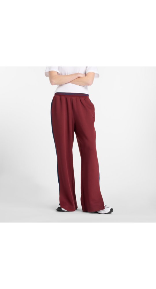 New Balance Post Season Pique Track Pant in Monarch Burgundy