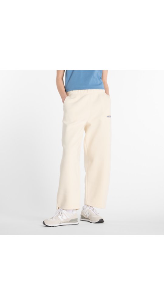 New Balance Reimagined Fleece Barrel Leg Pant in Linen
