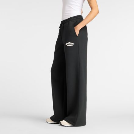 Linear Heritage Fleece Wide Leg Pant