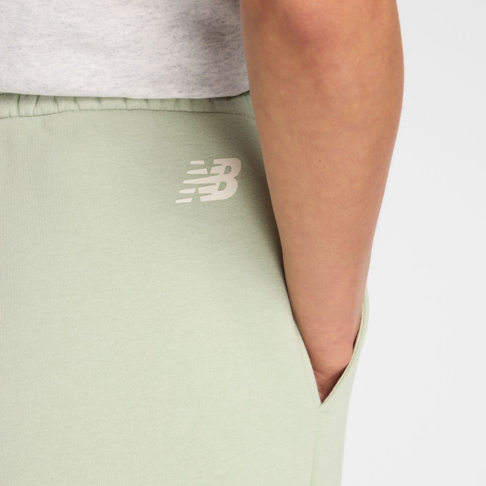 Женские брюки New Balance Linear Heritage Fleece Wide Leg Pant — фото 6