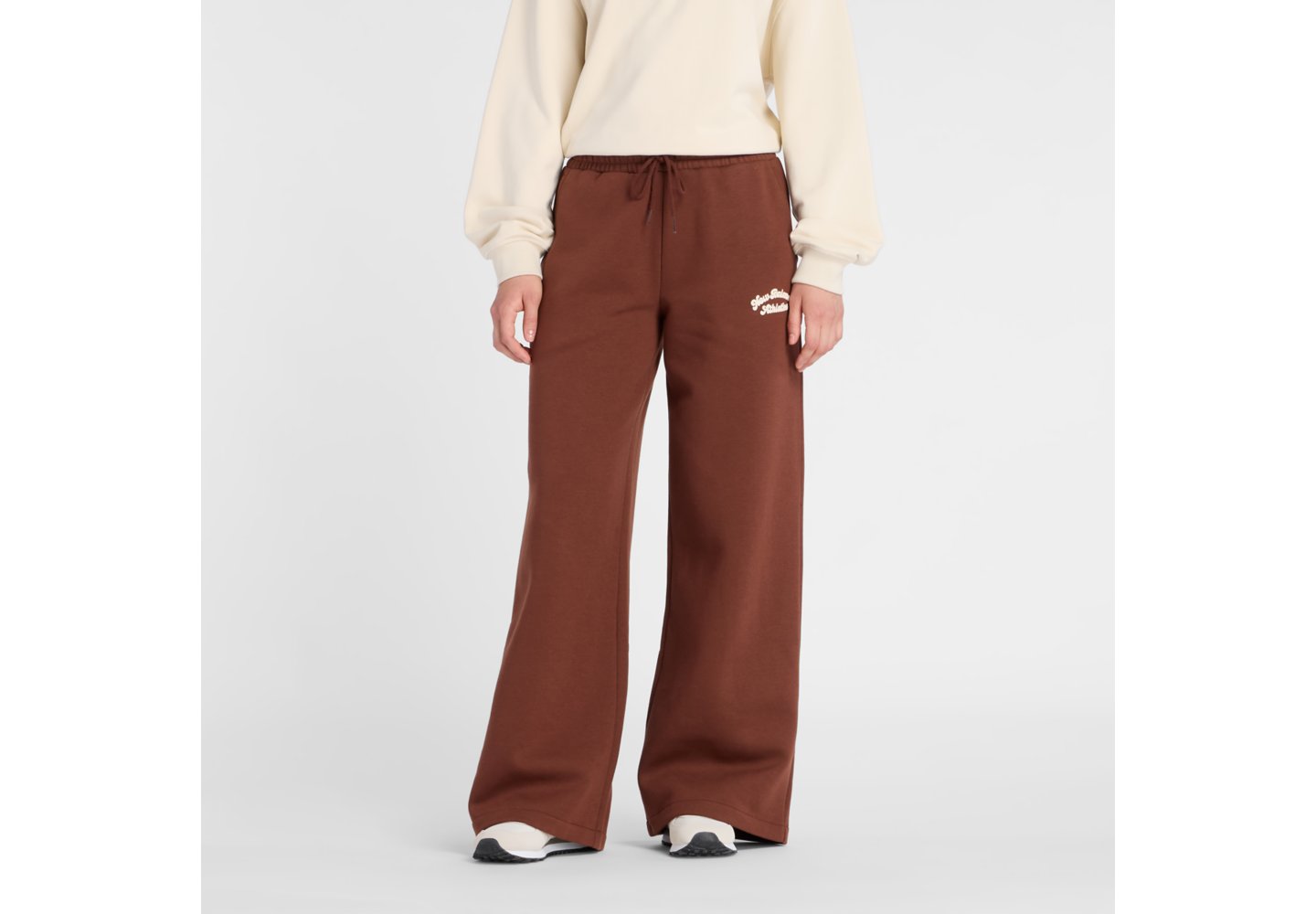 New Balance Linear Heritage Fleece Wide Leg Pant in Rich Oak — photo 1 of 1