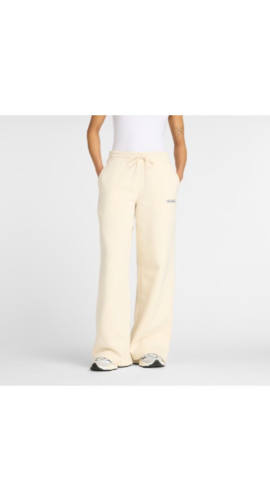 New Balance Reimagined Fleece Wide Leg Pant in Linen