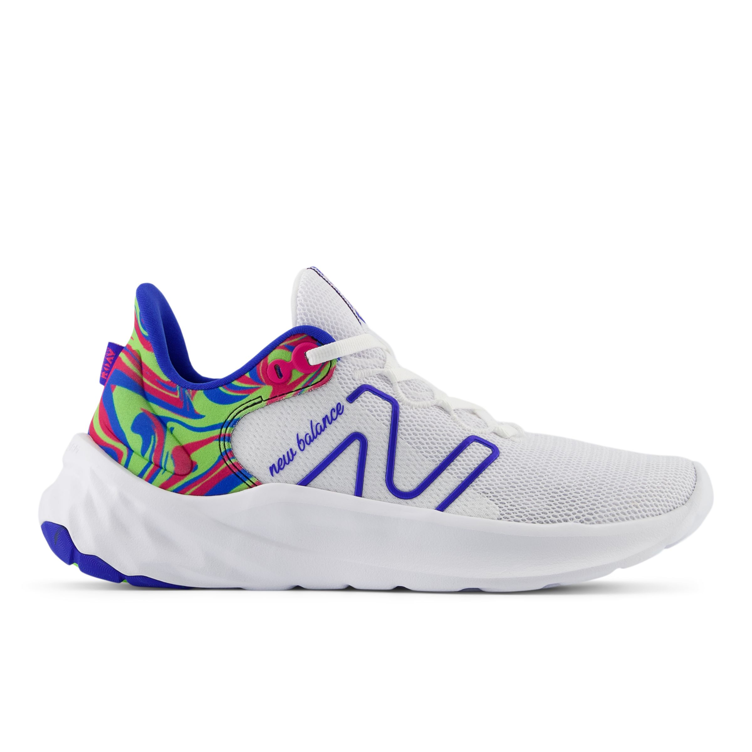 

New Balance Women's Fresh Foam Roav v2 White/Blue/Pink/Green - White/Blue/Pink/Green