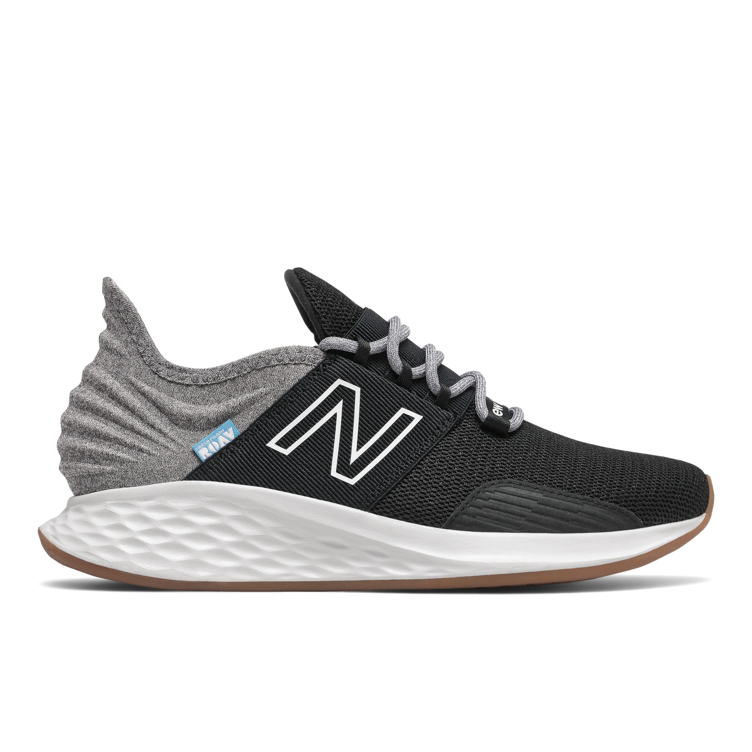 

New Balance Women's Fresh Foam Roav Tee Shirt Black/Grey - Black/Grey