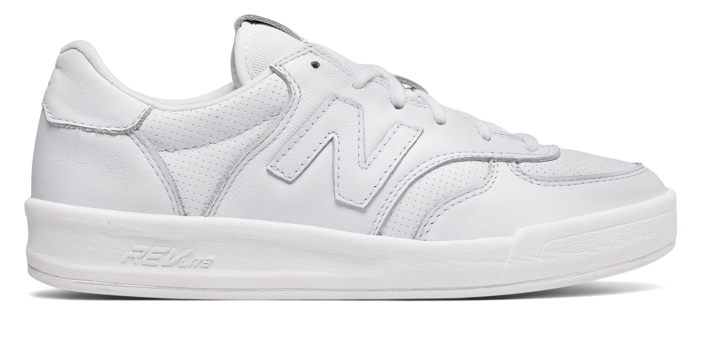 new balance white leather sneaker