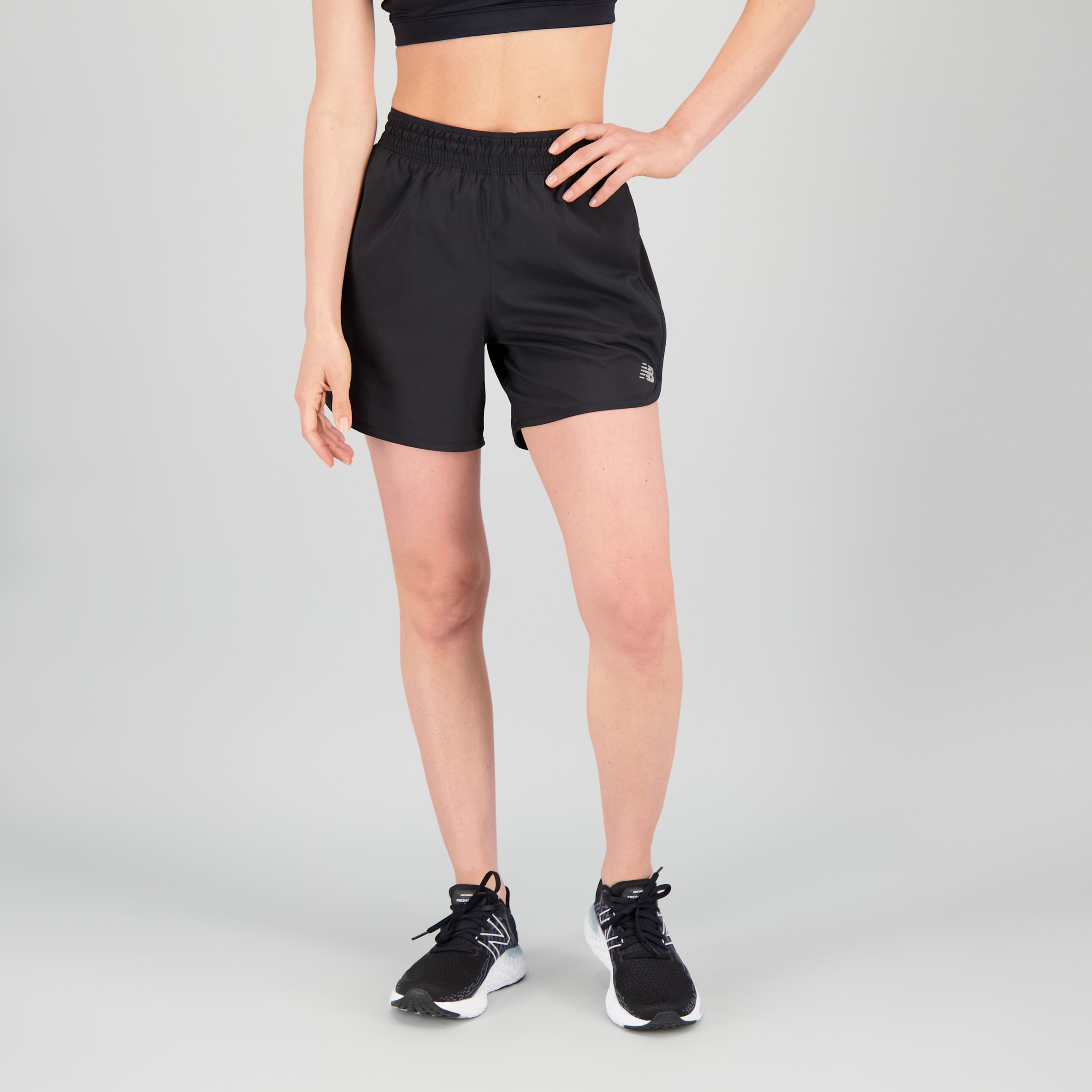 New Balance Running Accelerate 5 inch shorts in black