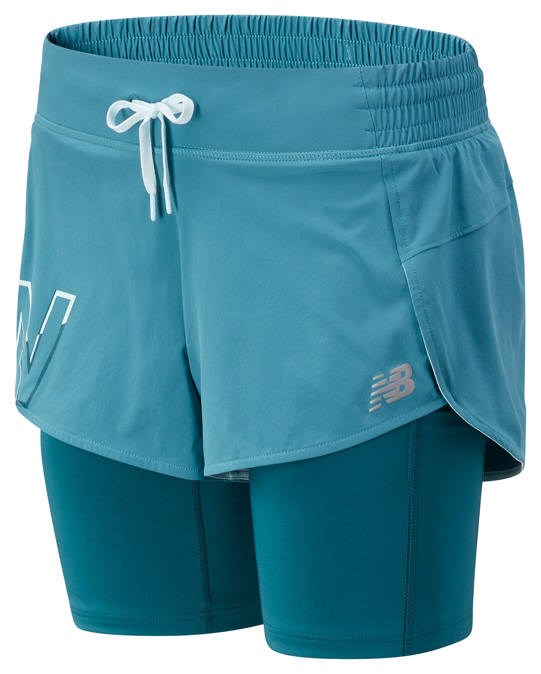 new balance 2 in 1 run shorts ladies