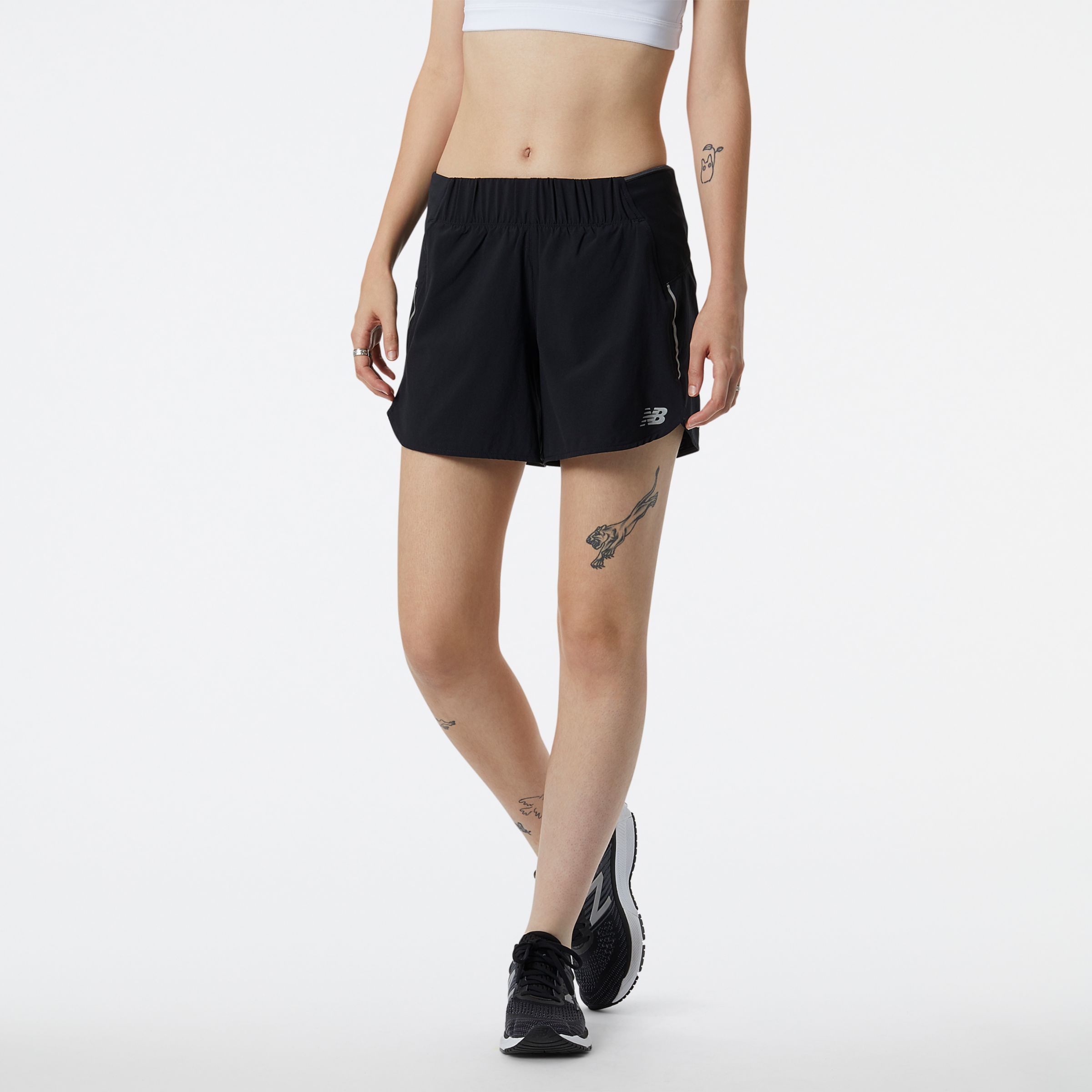 New Balance Women's Impact Run 5 Inch Short Black - Black