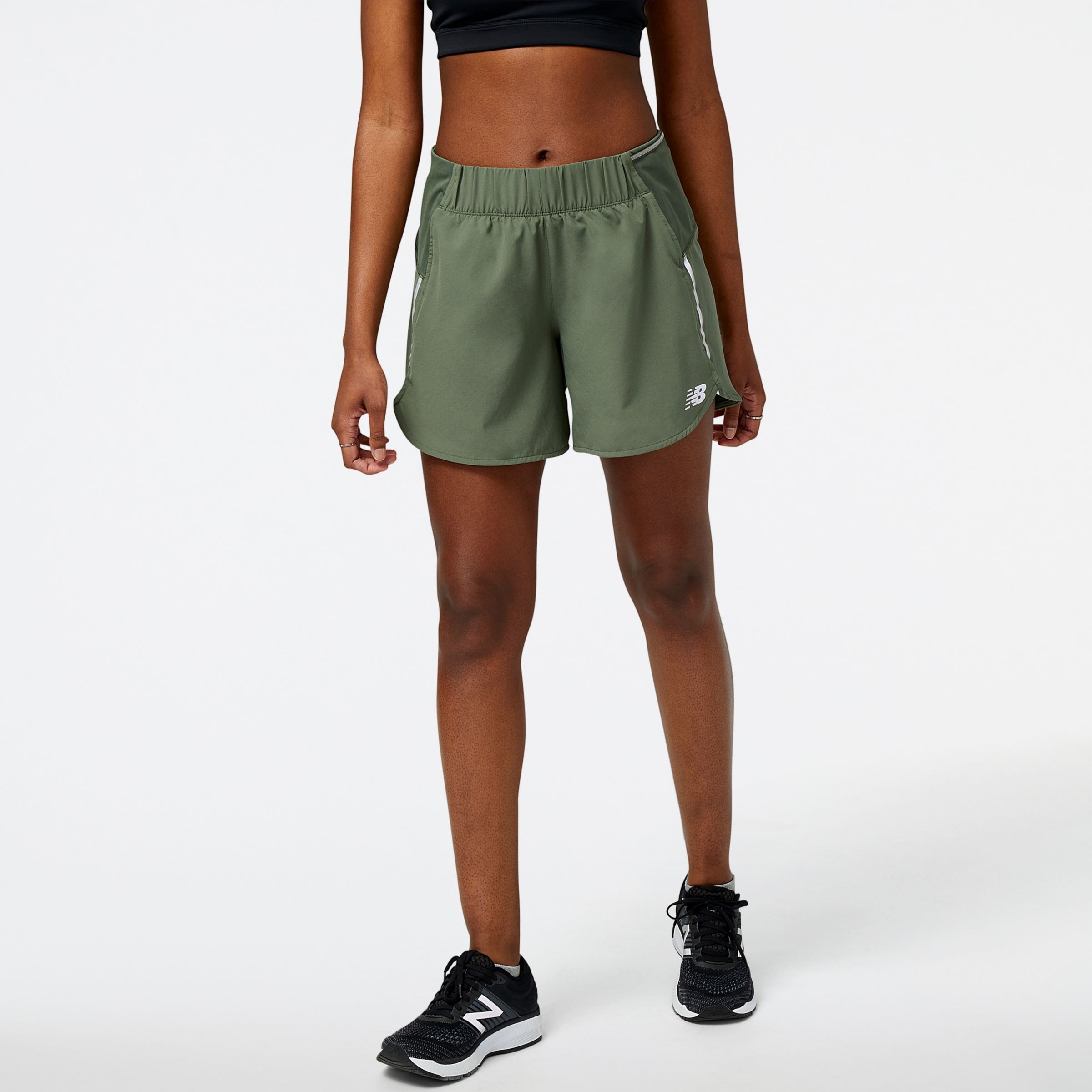 

New Balance Women's Impact Run 5 Inch Short Green - Green