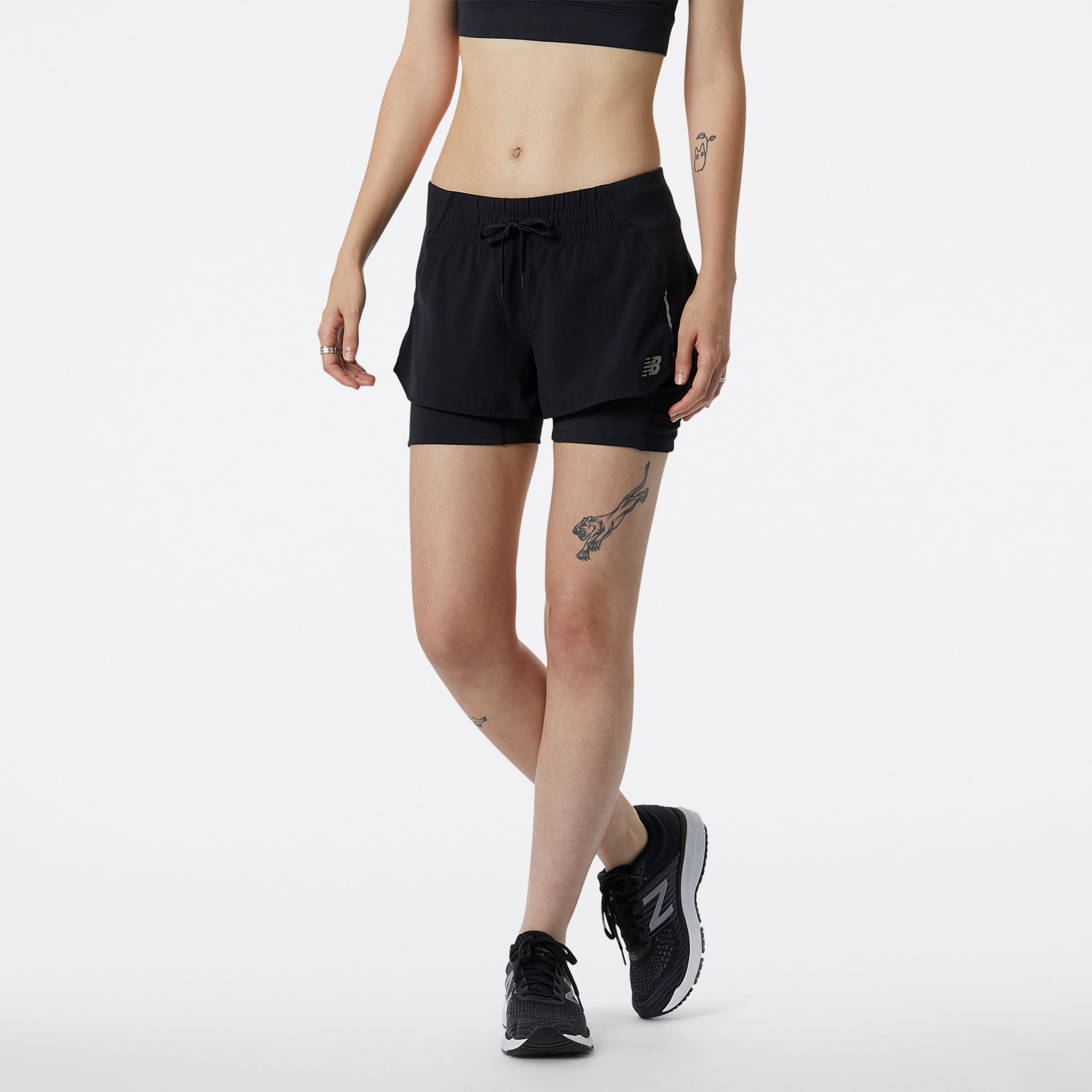 

New Balance Women's Impact Run 2in1 Short Black - Black