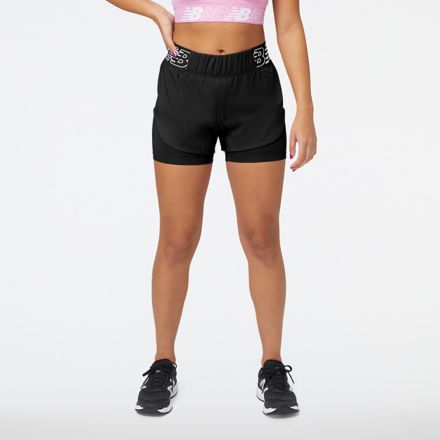 Short New Balance Relentless 2 em 1 Feminino - Preto em Promoção na  Americanas