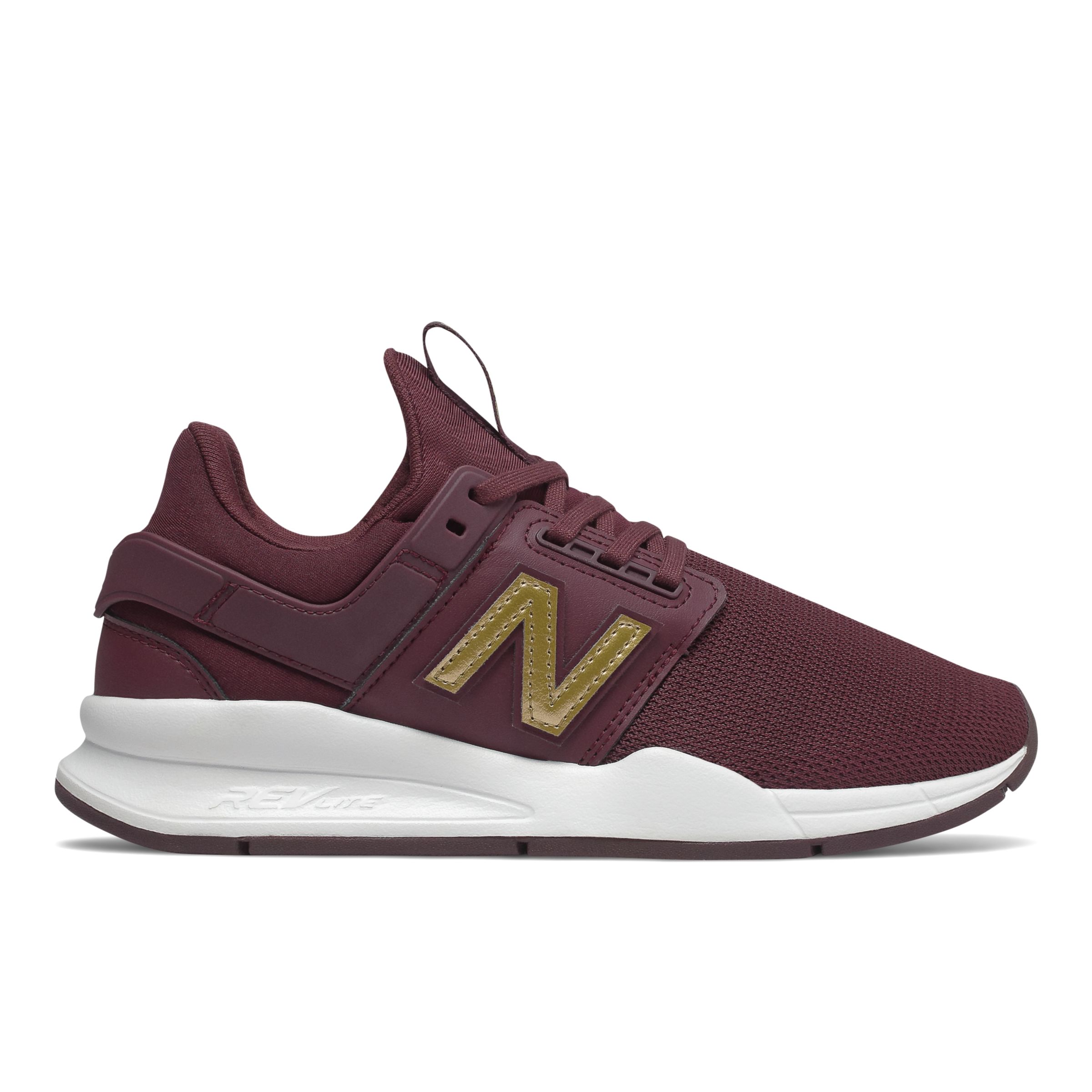 burgundy and gold new balance