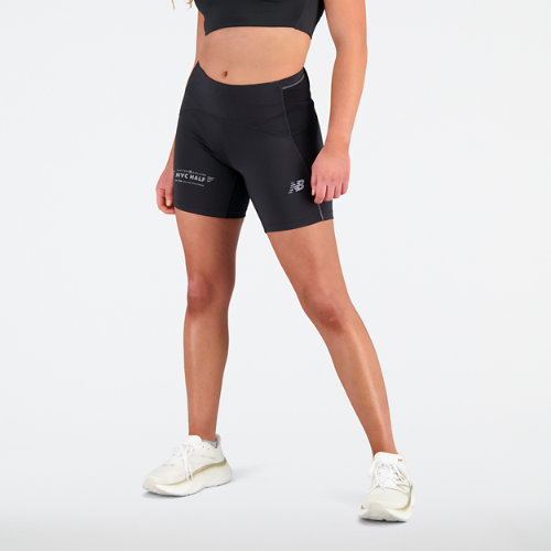 

New Balance Women's United Airlines NYC Half Impact Run Fitted Short Black - Black