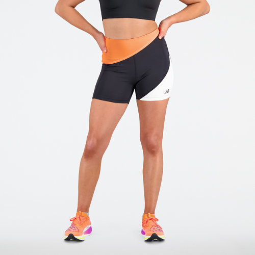 

New Balance Women's Q Speed Shape Shield 4 Inch Fitted Short Orange - Orange