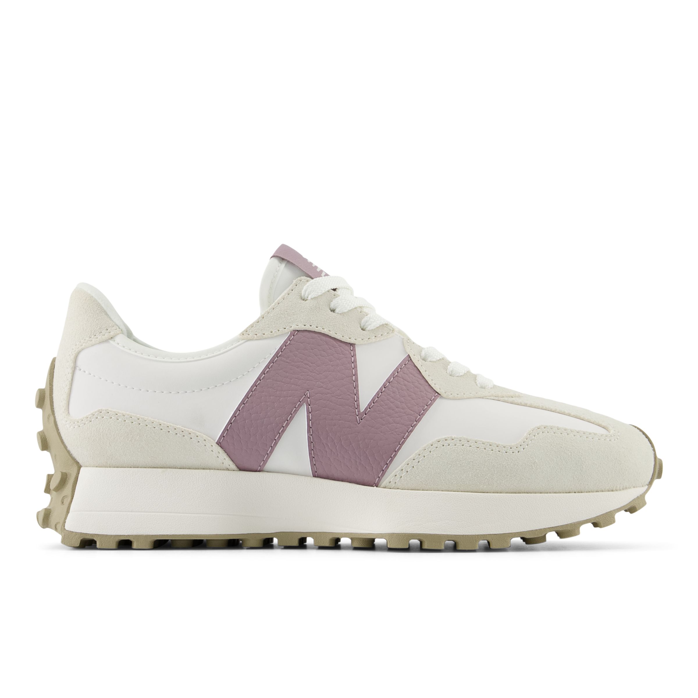 New Balance Women's 327 in White Suede/Mesh, size 5.5 Narrow