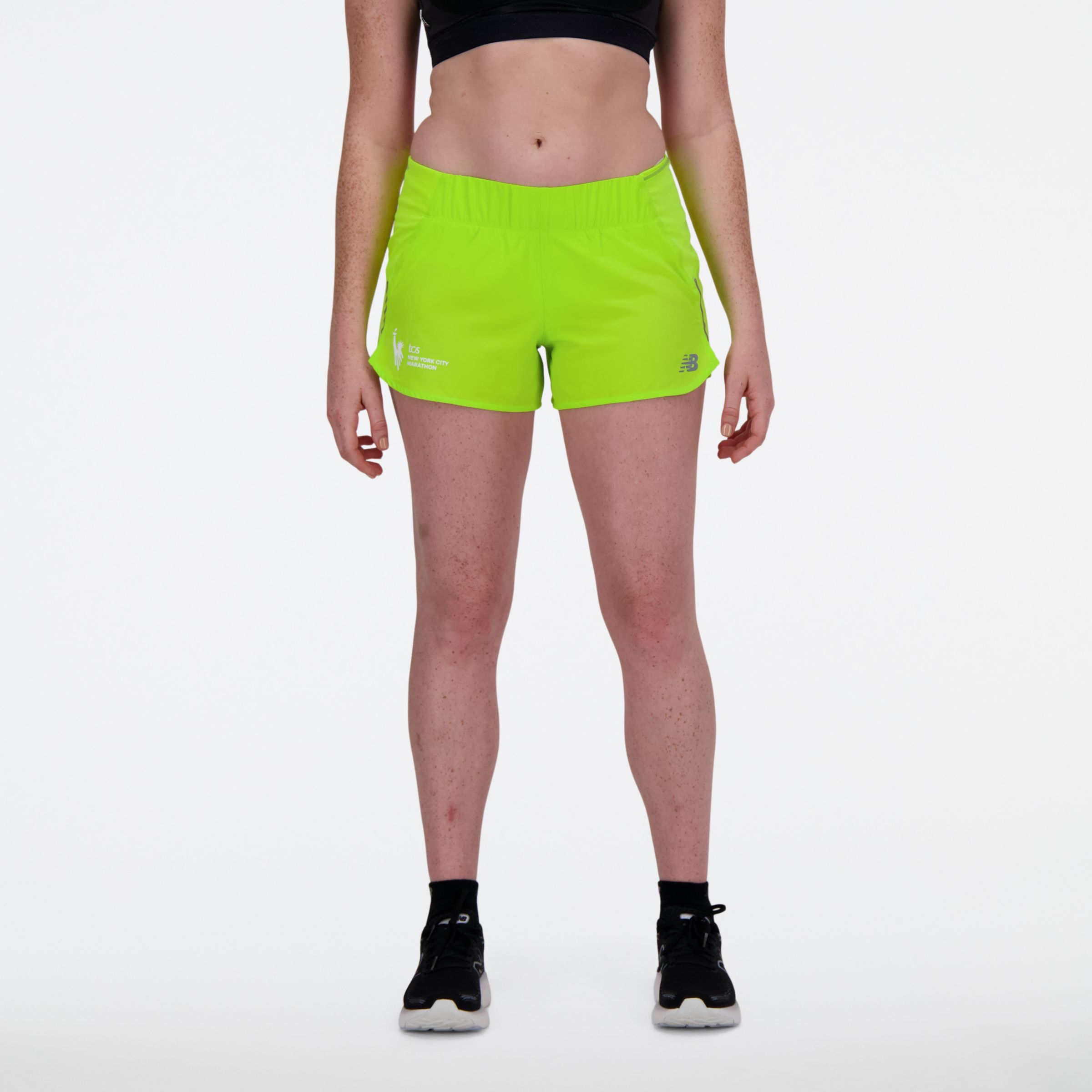

New Balance Women's NYC Marathon Impact Run 3in Short Green - Green