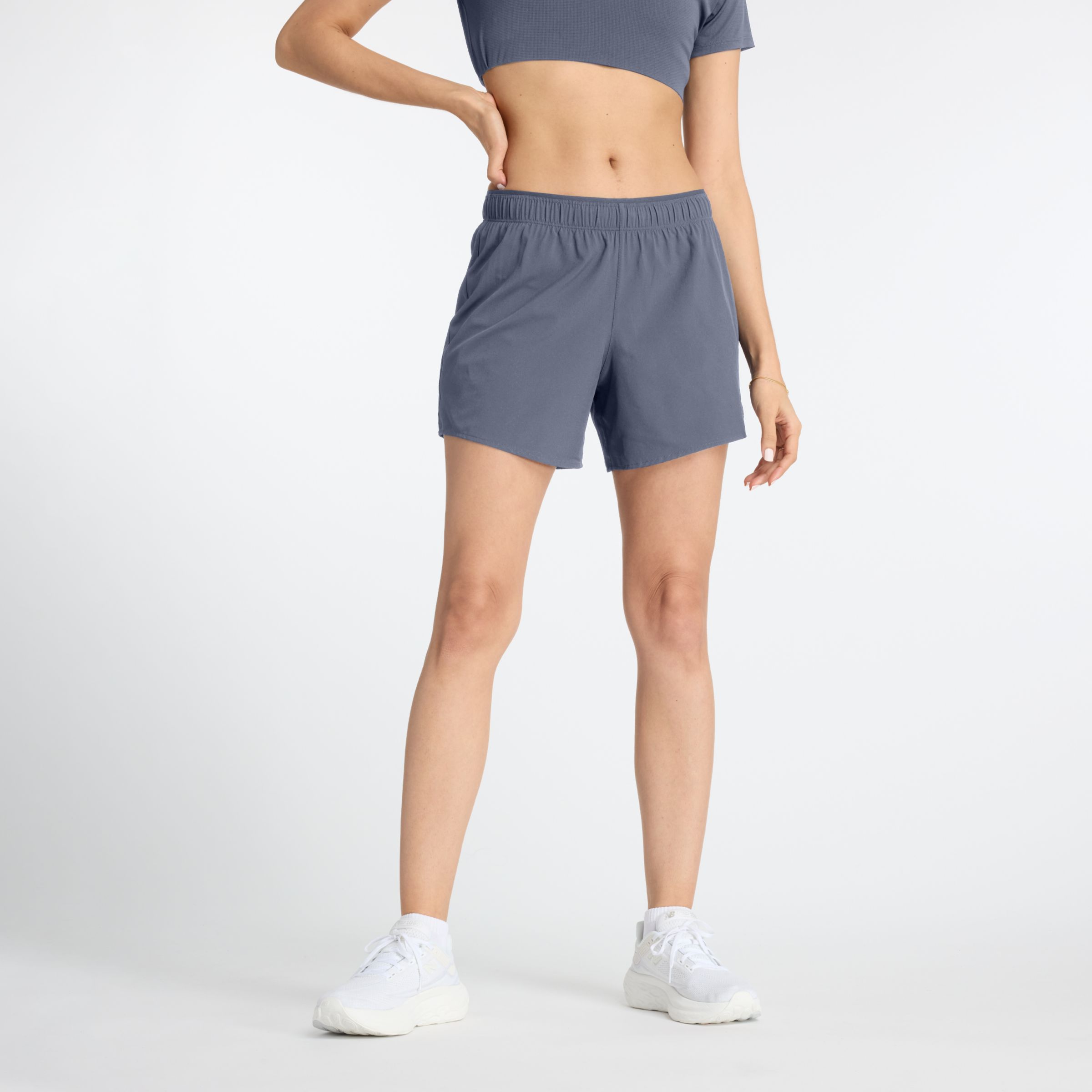 New Balance Women's Rc Short 5" In Grey