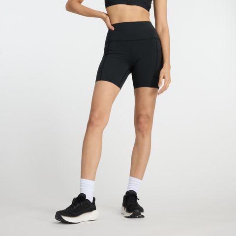 Женские брюки New Balance NB Sleek Pocket High Rise Short 6"