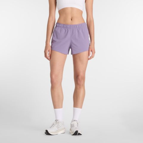 Женские шорты New Balance RC Short 3", цвет: Фиолетовый