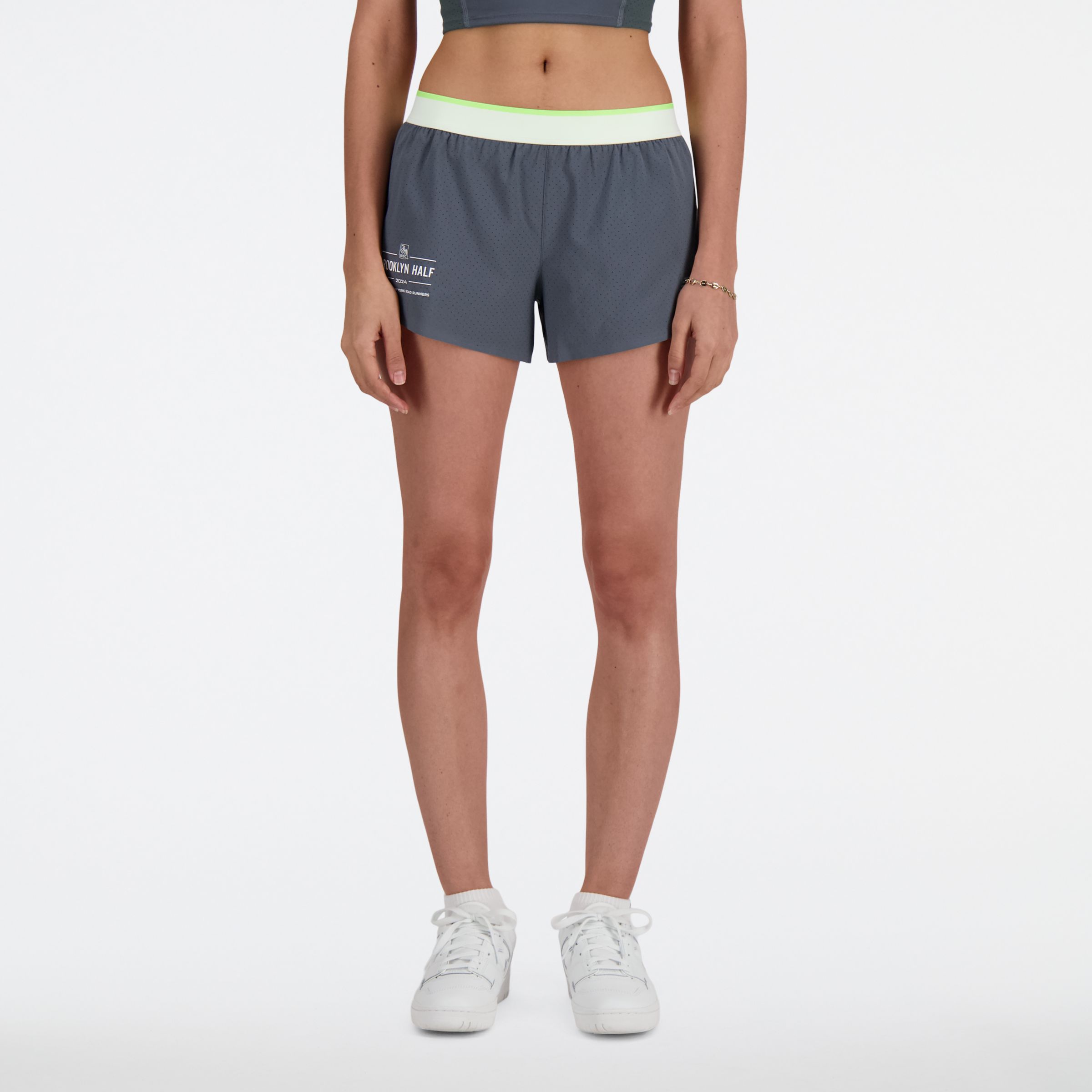 

New Balance Women's RBC Brooklyn Half Race Day Split Short Grey - Grey