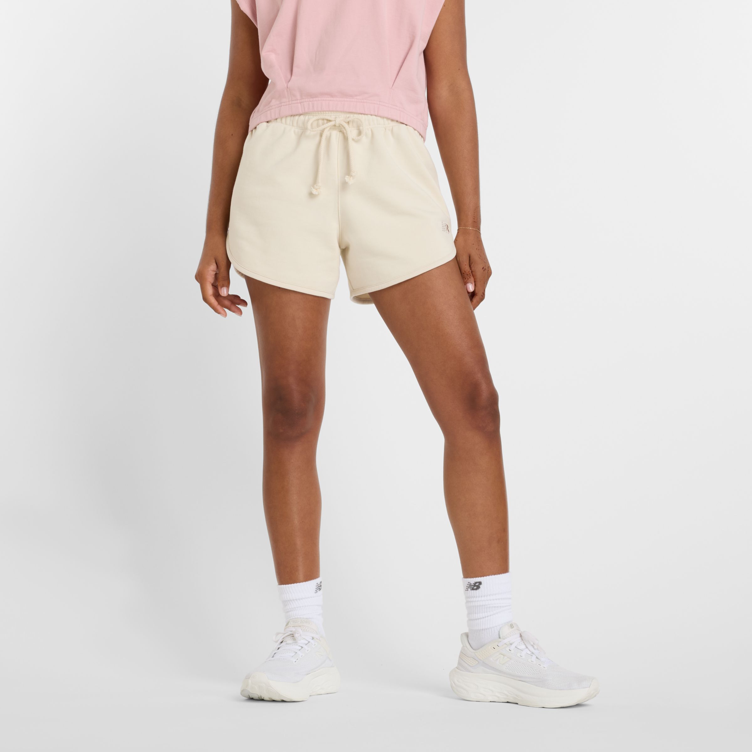 

New Balance Women's NB French Terry Short Beige - Beige