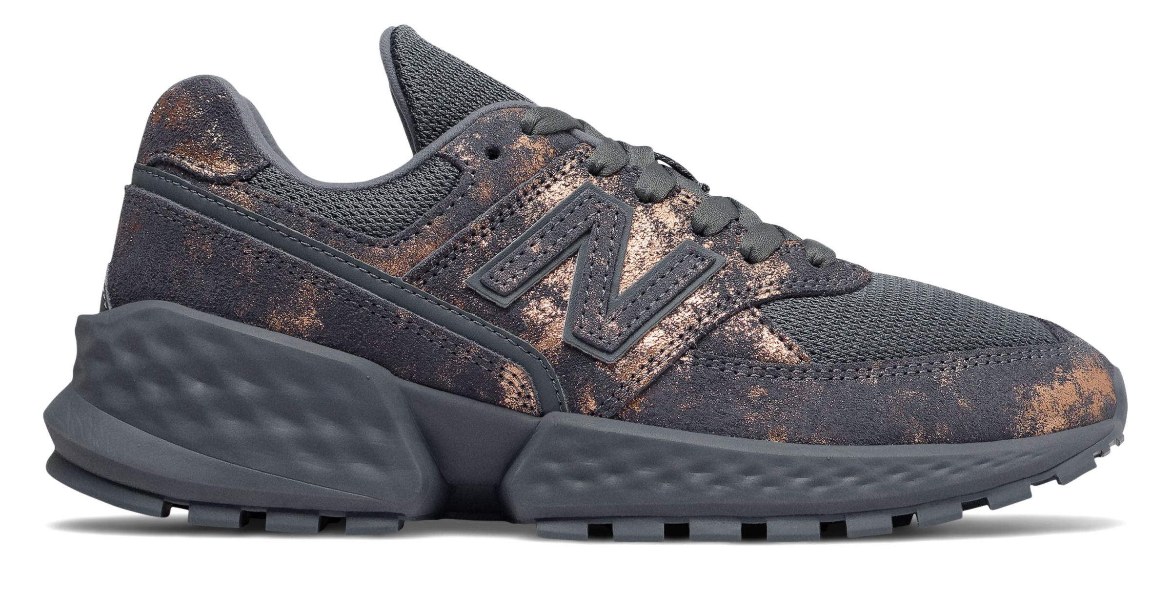 new balance leder damen gold