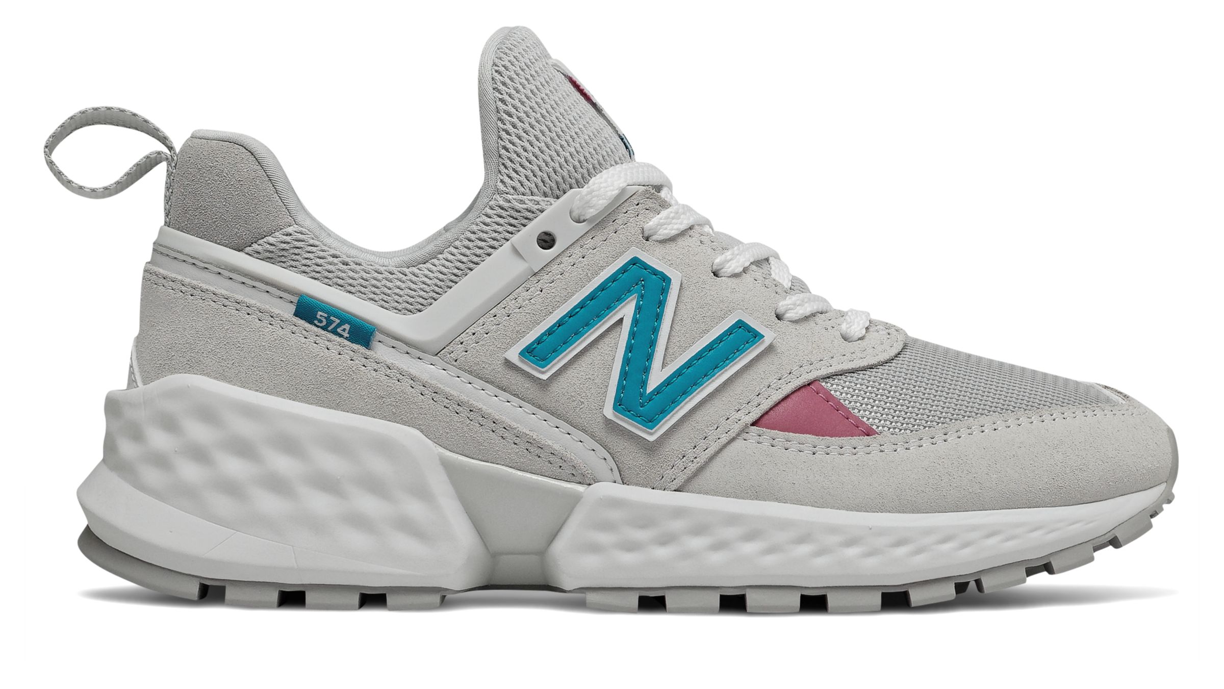 new balance lifestyle 574 sport nimbus cloud and white shoes