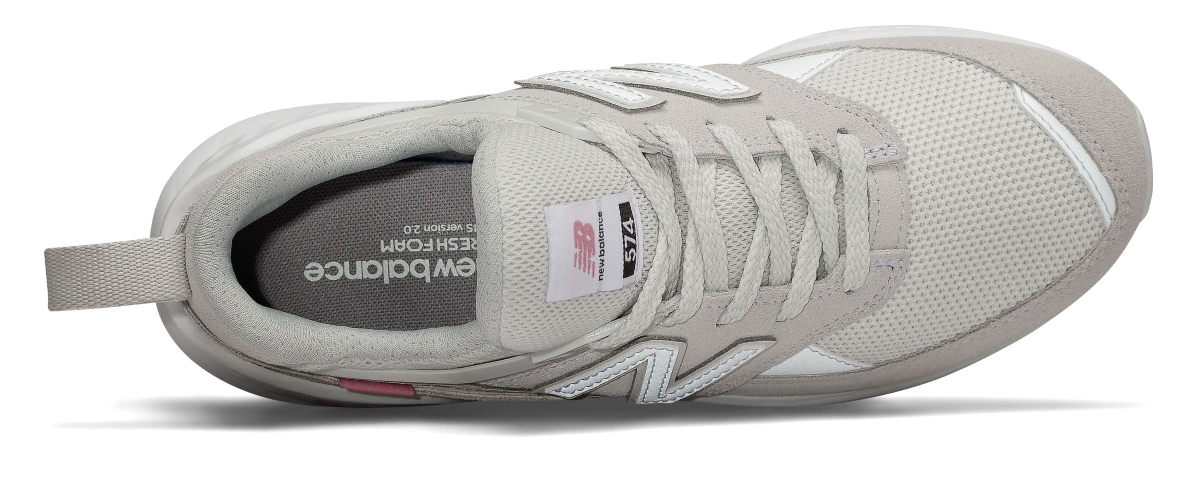 new balance lifestyle 574 sport nimbus cloud and white shoes