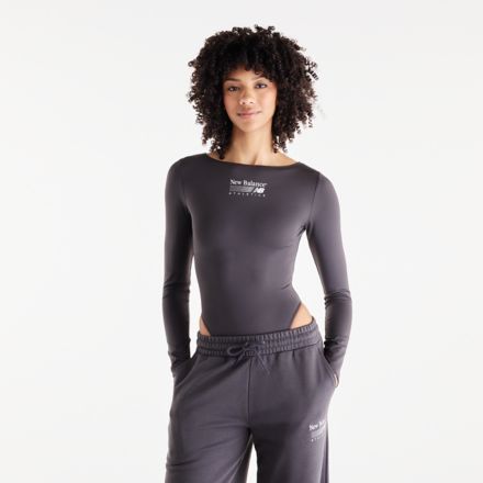 Trackside Long Sleeve Bodysuit, BLACK CEMENT, WS62Y3THBLK